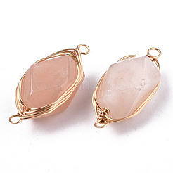 Natural Pink Aventurine Links/Connectors&nbsp;G-T131-100E