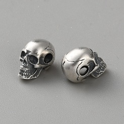 925 Sterling Silver Skull Beads&nbsp;FIND-WH0152-924A