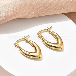 V-Shaped 201 Stainless Steel Hoop Earrings&nbsp;EJEW-D354-07G
