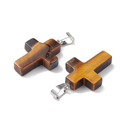 Natural Tiger Eye Pendants&nbsp;G-PW0006-02P-13