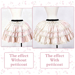 Polyester & Steel 4 Hoops Petticoat&nbsp;DIY-WH0899-820A