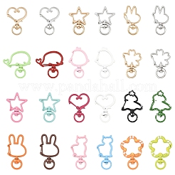 16Pcs 8 Styles Alloy Swivel Snap Hook Clasps&nbsp;FIND-YW0009-26