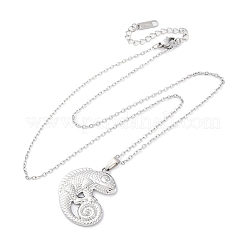 304 Stainless Steel Pendant Necklaces&nbsp;NJEW-H059-07P