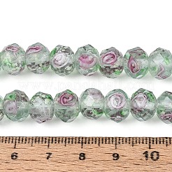 Handmade Luminous Lampwork Beads Strands&nbsp;LAMP-N037-01F