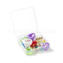 18Pcs Acrylic Finger Rings&nbsp;RJEW-LS0001-01