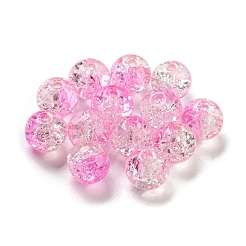 Transparent Spray Painting Crackle Glass Beads&nbsp;GLAA-L046-01B