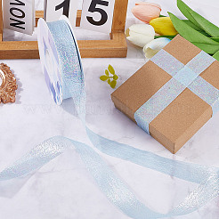 20 Yards Iridescent Polyester Ruffled Ribbon for Sewing Decoration&nbsp;OCOR-WH20007-14A