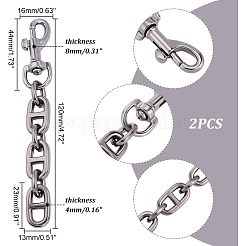 Alloy Bag Extender Chains&nbsp;LS-DIY-WH0304-427B