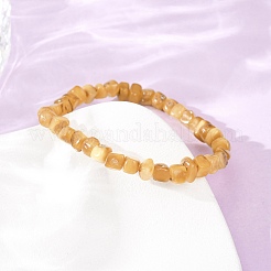 Natural Amber Beaded Stretch Bracelets for Women Men&nbsp;BJEW-D462-03