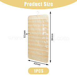 Transparent PVC Double Face Non-Woven Fabrics Jewelry Hanging Display Rolls with Hook&nbsp;ODIS-WH0017-095B