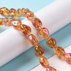 Transparent Electroplate Glass Beads Strands&nbsp;GLAA-C025-02