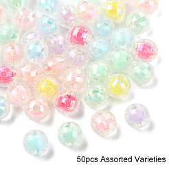 50Pcs Transparent Acrylic Beads&nbsp;TACR-YW0002-27