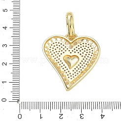 Brass Micro Pave Clear Cubic Zirconia Pendants&nbsp;KK-A303-21G