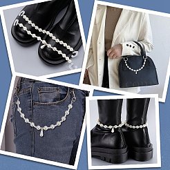 2 Sets Plastic Imitation Pearl Shoe Chains with Hook&nbsp;FIND-CP0001-91A