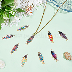 72Pcs 9 Colors Alloy Enamel Pendants&nbsp;FIND-ME0001-93