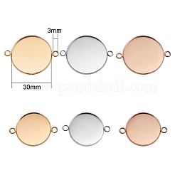 12Pcs 6 Style 304 Stainless Steel Cabochon Connector Settings&nbsp;STAS-SZ0001-42