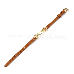 Adjustable Cowhide Bracelet Making for Beads&nbsp;BJEW-P394-05G