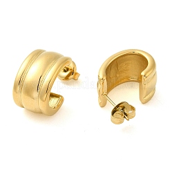 304 Stainless Steel Oval Stud Earrings&nbsp;EJEW-G364-14G