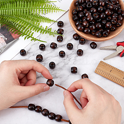 Wood European Beads&nbsp;WOOD-WH0030-25