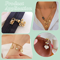 40Pcs 20 Styles Flower Alloy Pendant Decorations&nbsp;HJEW-PH02114