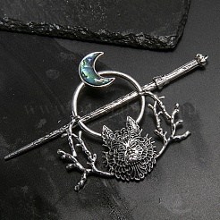 Tibetan Style Alloy Hair Sticks&nbsp;PW-WGEA195-02