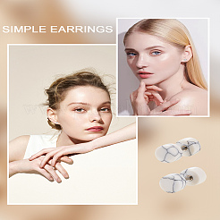 2Pcs 304 Stainless Steel Stud Earrings for Women&nbsp;EJEW-LP0001-62