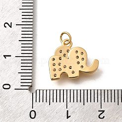 Brass Micro Pave Cubic Zirconia Pendants&nbsp;KK-K294-12G