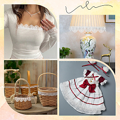 5yards Polyester Flower Lace Ribbon&nbsp;OCOR-CY0001-49