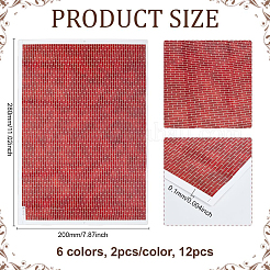 12Pcs 6 Colors Self-Adhesive Paper Wall Sticker&nbsp;AJEW-PH0005-95