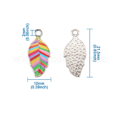 Alloy Enamel Pendants&nbsp;PALLOY-TAC0009-25P-C