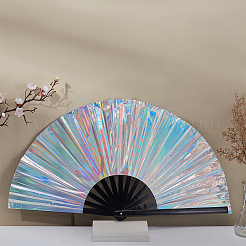Laser PVC & Bamboo Folding Fan&nbsp;AJEW-WH0534-46