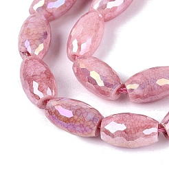 Anti-Tarnish Electroplate Glass Beads Strands&nbsp;EGLA-Q130-02A-14