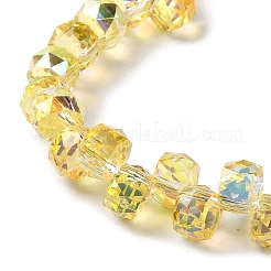 Half Golden Plated Electroplate Beads Strands&nbsp;EGLA-H104-09A-HP01