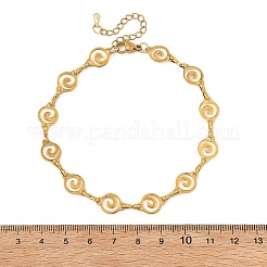 304 Stainless Steel Hollow Spiral Link Chain Anklets&nbsp;AJEW-AN00848-01