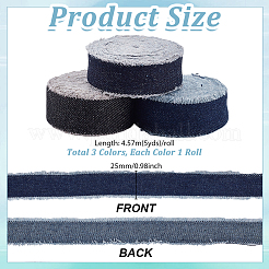 3 Rolls 3 Colors Polyester Ribbon&nbsp;OCOR-GA0002-80