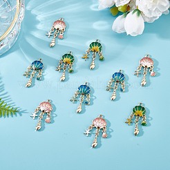 24Pcs 3 Colors Alloy Enamel Pendants&nbsp;FIND-SZ0005-87