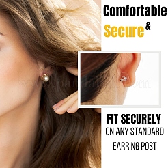 150Pairs 2 Colors Brass Bullet Clutch Bullet Clutch Earring Backs with Pad&nbsp;KK-YW0002-78
