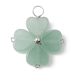 Natural & Synthetic Mixed Gemstone Shamrock Pendants&nbsp;PALLOY-JF02229-02