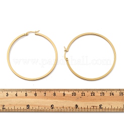 201 Stainless Steel Hoop Earrings&nbsp;LS-EJEW-P304-14A-G