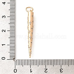 Brass Micro Pave Cubic Zirconia Pendants&nbsp;KK-B127-11G