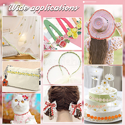 6 Yards 6 Colors Flower Polyester Embroidery Lace Ribbon&nbsp;OCOR-PH0002-17
