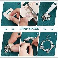 DIY Blank Elephant Tibetan Style Alloy Connector Charms Making Kit&nbsp;DIY-GA0006-81