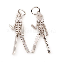 Halloween Brass Micro Pave Cubic Zirconia Pendants&nbsp;ZIRC-G169-09