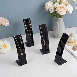 Desktop Acrylic Slant Back Single Necklace Display Stands&nbsp;ODIS-WH0025-234B