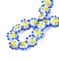 Handmade Bumpy Lampwork Beads Strands&nbsp;LAMP-N021-036G