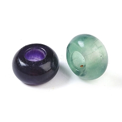 Natural Fluorite European Beads&nbsp;G-G740-14x8mm-41