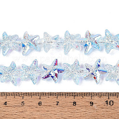 Electroplate Transparent Glass Beads Strands&nbsp;EGLA-Q136-01A-07