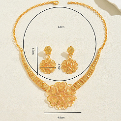 Middle Eastern Alloy Heart Flower Necklace & Earrings Sets for Women&nbsp;FW8198