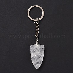 Natural Quartz Crystal Sailor's Knot Pendant Keychain&nbsp;KEYC-E038-03P-06