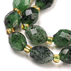 Natural Ruby in Zoisite Beads Strands&nbsp;G-N342-50